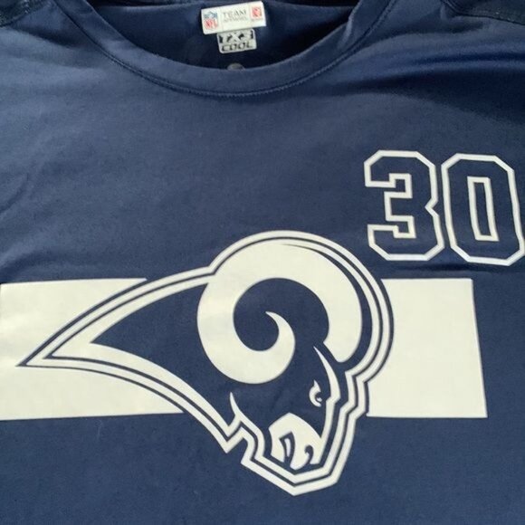 Todd Gurley II Los Angeles Rams NFL TX3 Cool Team Apparel Jersey T-Shirt Navy Me - Picture 3 of 6